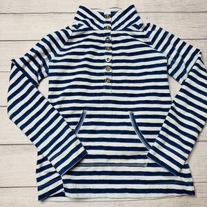 Lilly Pulitzer Captain Pullover Blue‎ White Positano Stripe Size Small